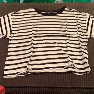 Black and white striped t shirt